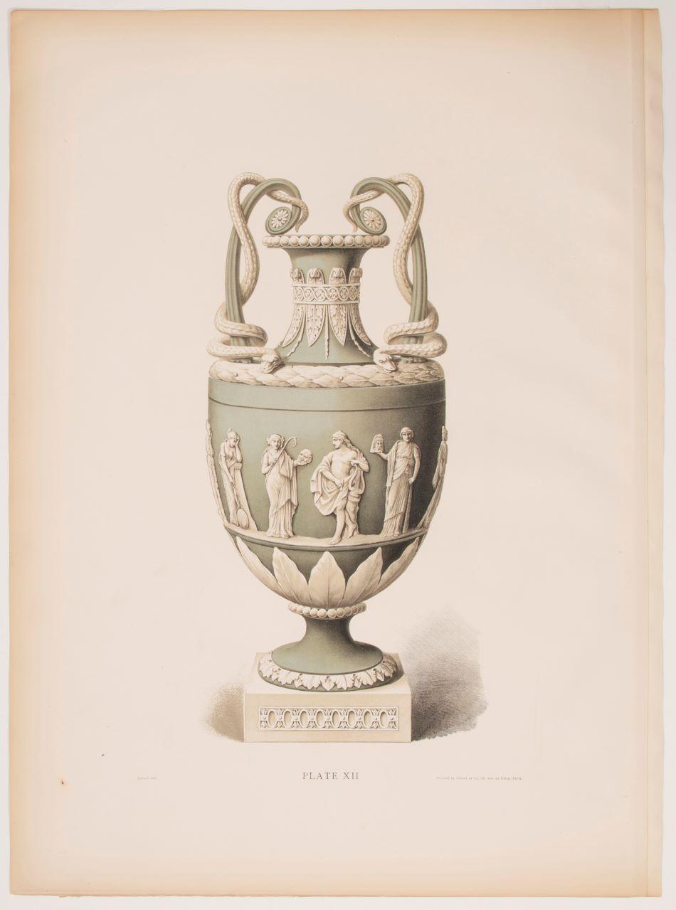 A Vase in grey-blue Jasper, with reliefs of the Muses, &c. Pl. XII - Print by Unknown