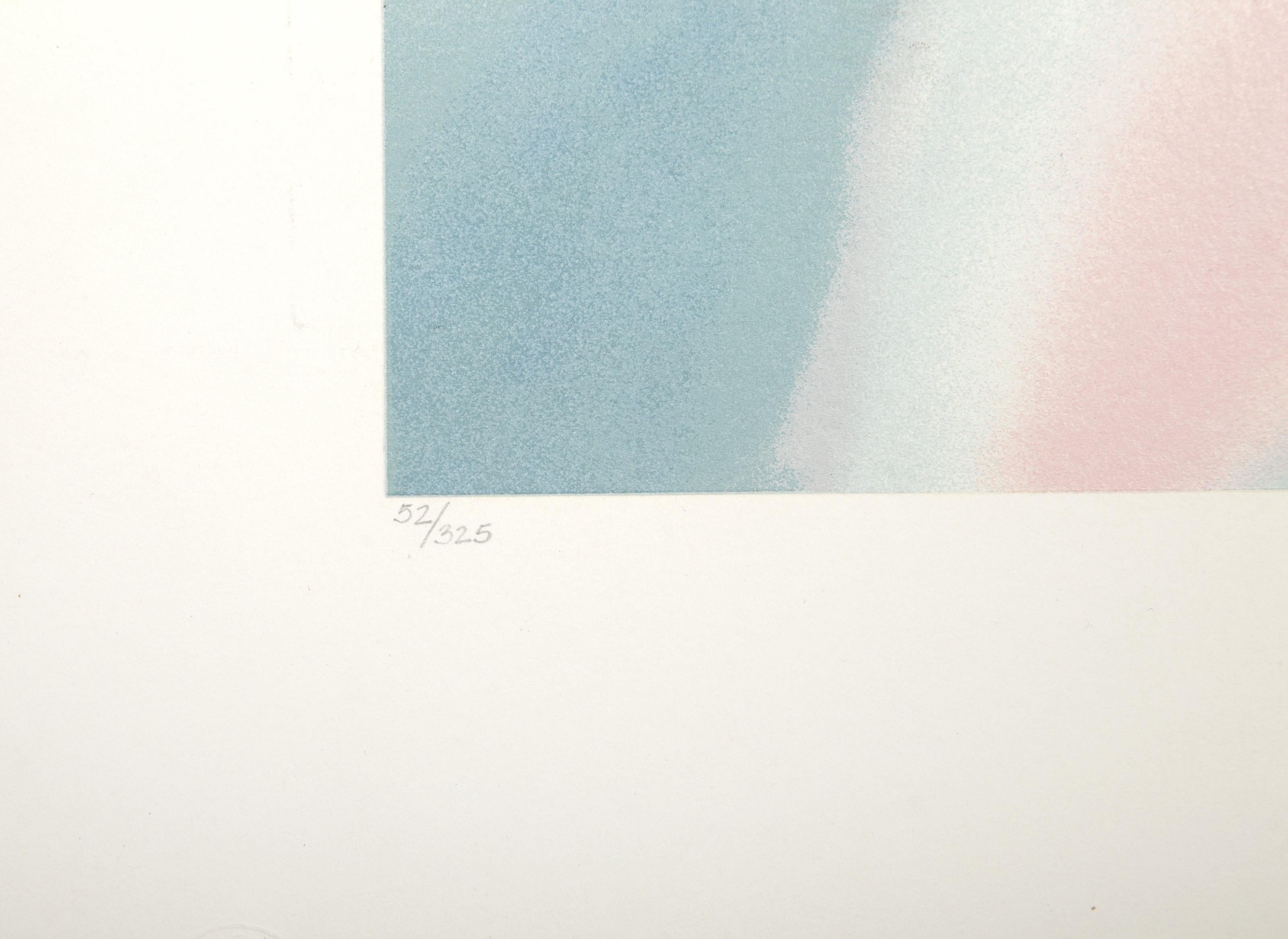 Au-dessus des nuages, sérigraphie Art déco de Robert Moser en vente 2