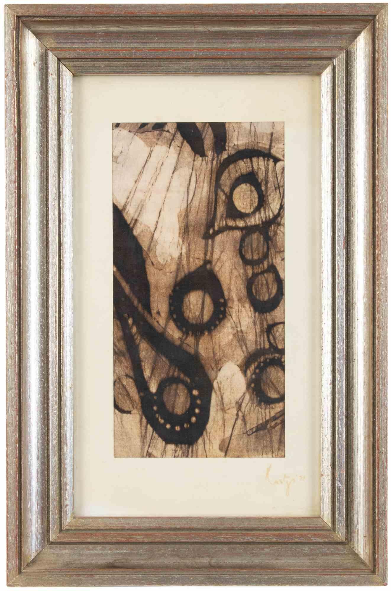 Unknown Abstract Print - Abstract Composition - Drawing - Mid-20th century