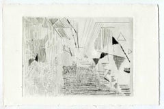 Abstract Composition - Original Etching and Drypoint - Mid-20th Century