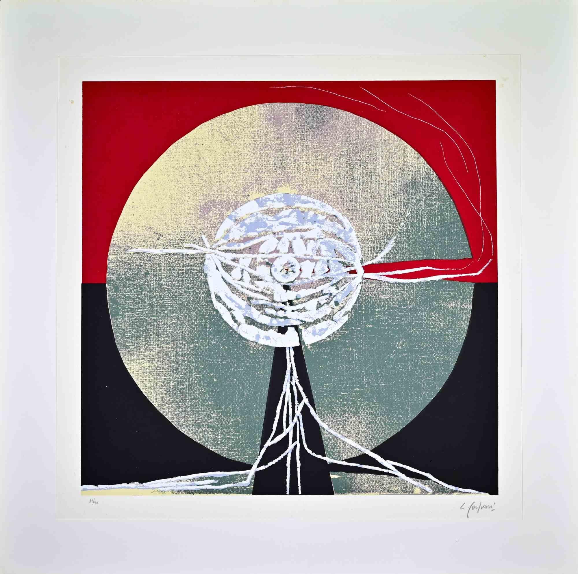 Unknown Abstract Print - Abstract Composition - Screenprint - 1970s