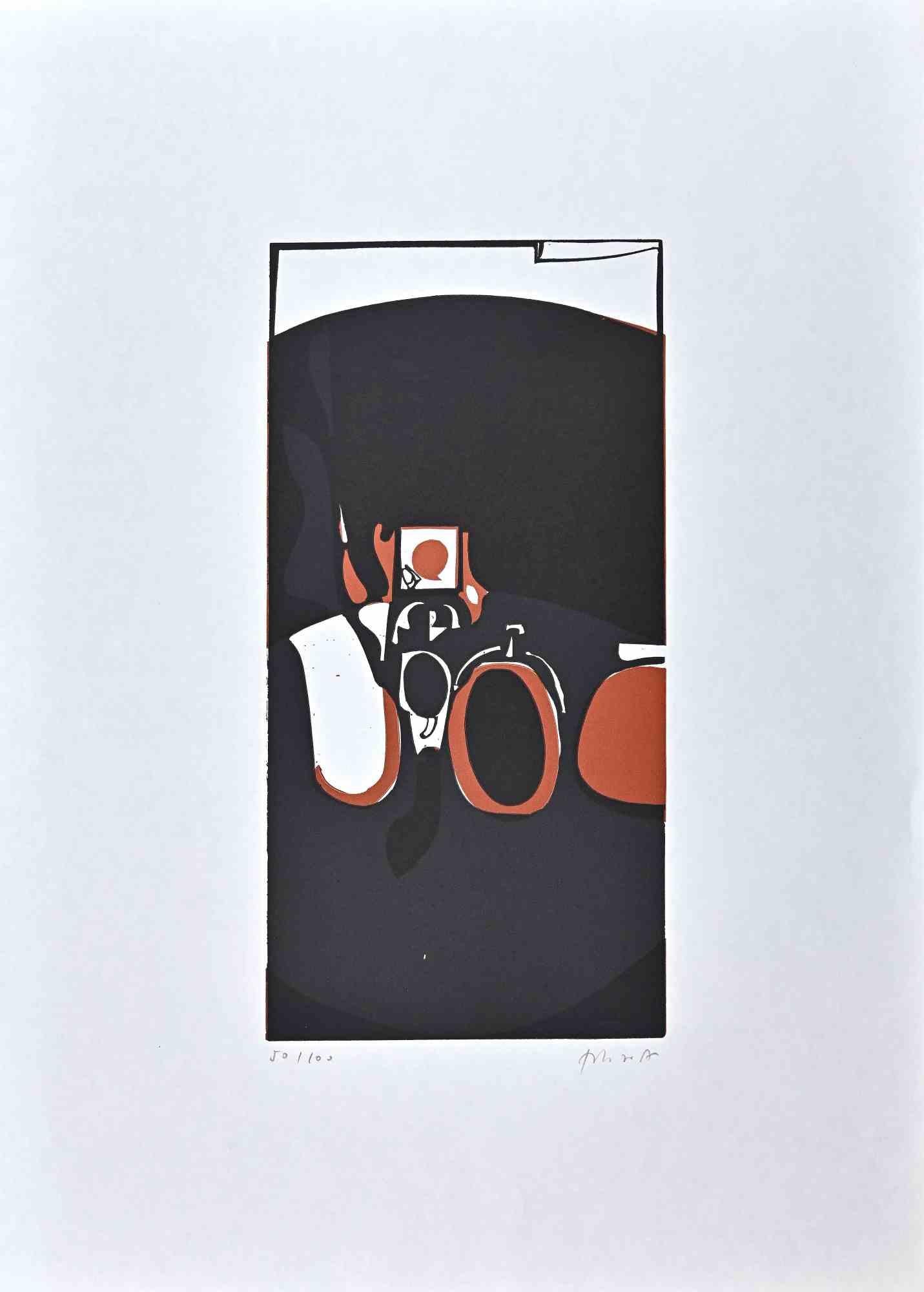 Abstract Composition - Woodcut - 1950s
