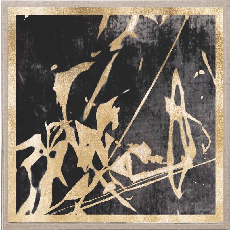 Unknown Abstract Print - Abstract Flames no. 1, gold leaf, unframed