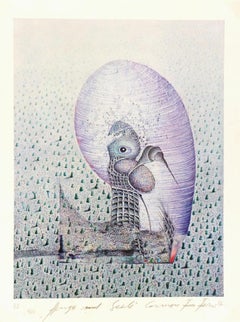 Abstract - Surrealist Lithograph