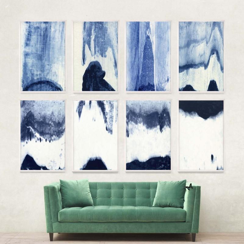 Abstracted Landscapes, blue no. 5, unframed - Print by Unknown