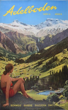 Adelboden, original vintage travel poster