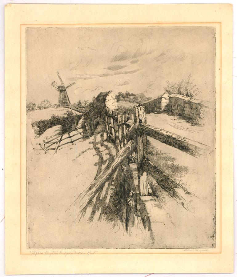 Adeline Illingworth (1858-1930) - Etching, Stephen Langton's Bridge - Print by Unknown