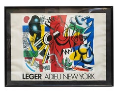 ADIEU NEW YORK - Affiche lithographique de Fernand Leger