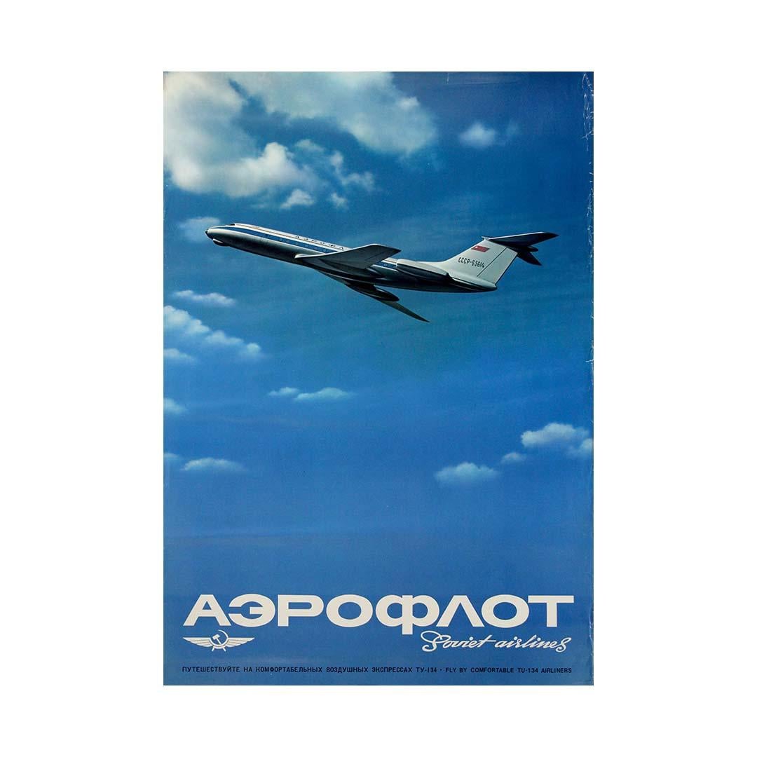 Aeroflot travel poster captures the sleek optimism of Soviet aviation - Cold War For Sale 2