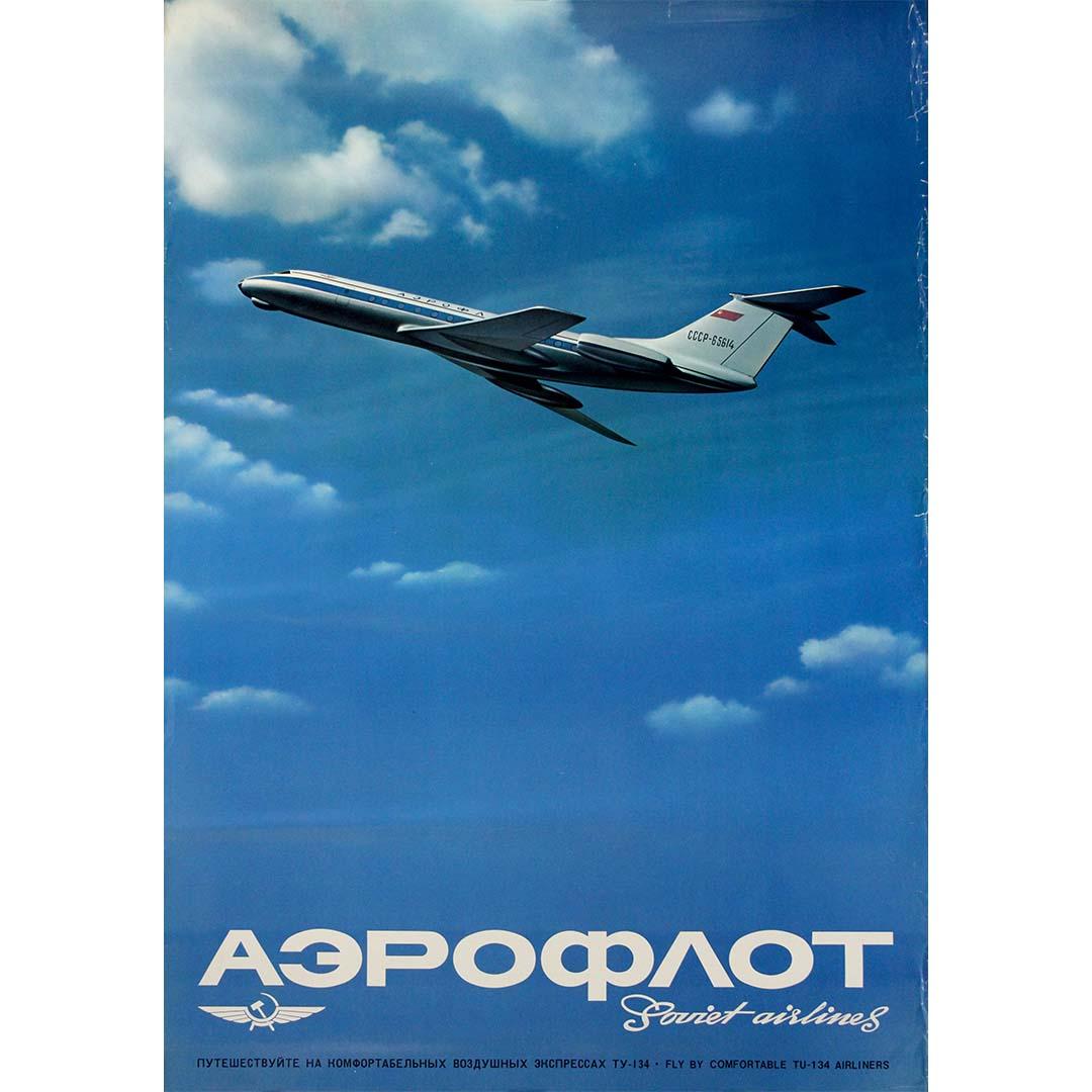Aeroflot travel poster captures the sleek optimism of Soviet aviation - Cold War