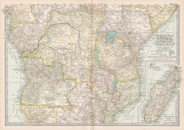 Antique Map of Rhodesia and British Central Africa – Published by ...