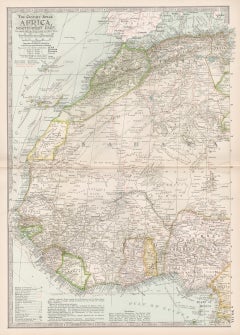 Africa. North-West Part. Century Atlas antique vintage map