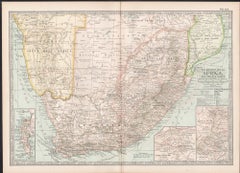 Africa. Southern Part. Century Atlas antique vintage map