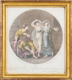 Nach Angelica Kauffman – Gravur aus dem 18. Jahrhundert, Venus präsentiert Helen nach Paris
