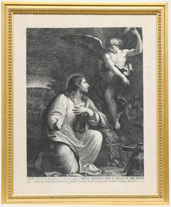 Según Annibale Carracci (1560-1609) - Grabado de 1627, La agonía en el jardín