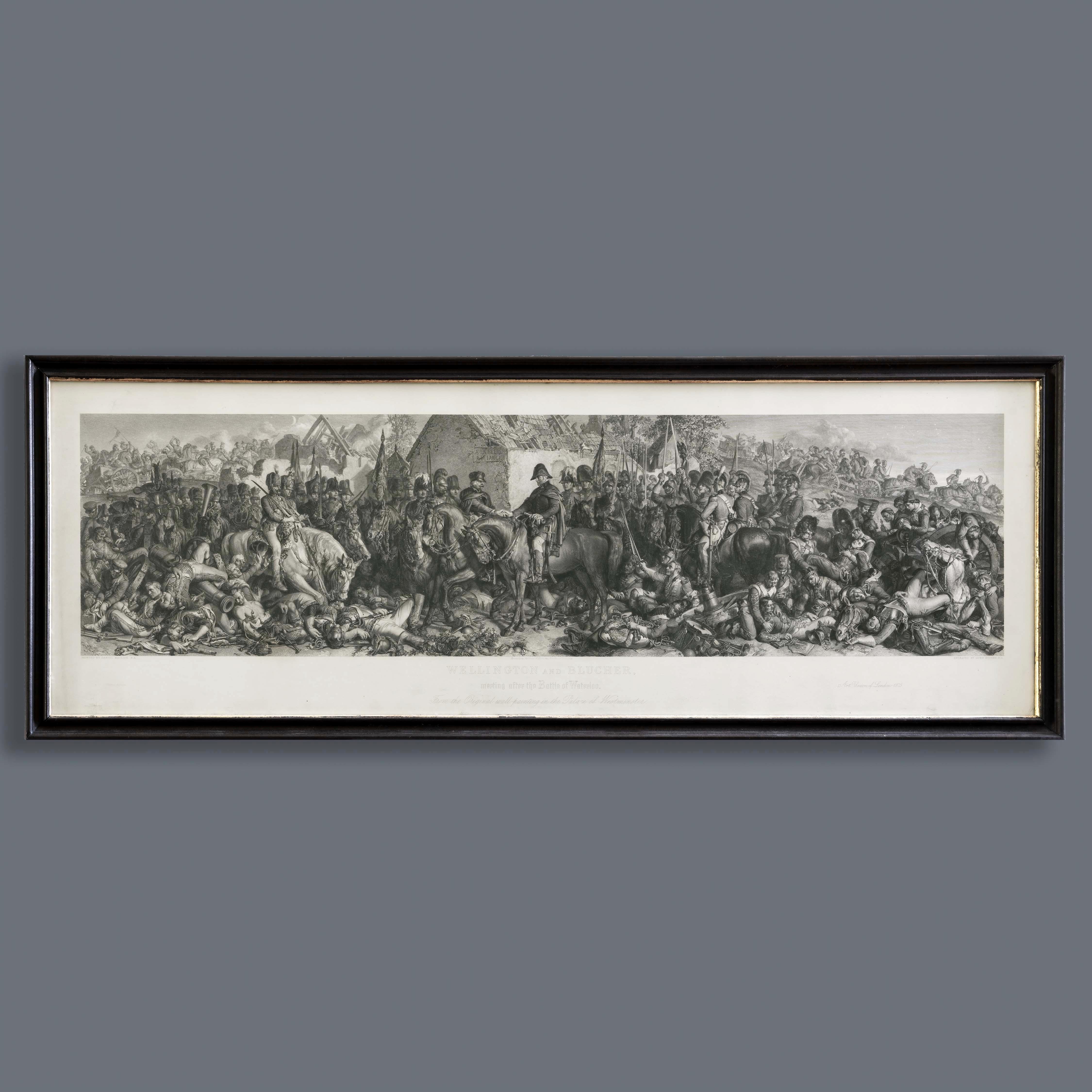 Unknown Figurative Print - After Daniel Maclise, Engraving of The Meeting of Wellington and Blücher