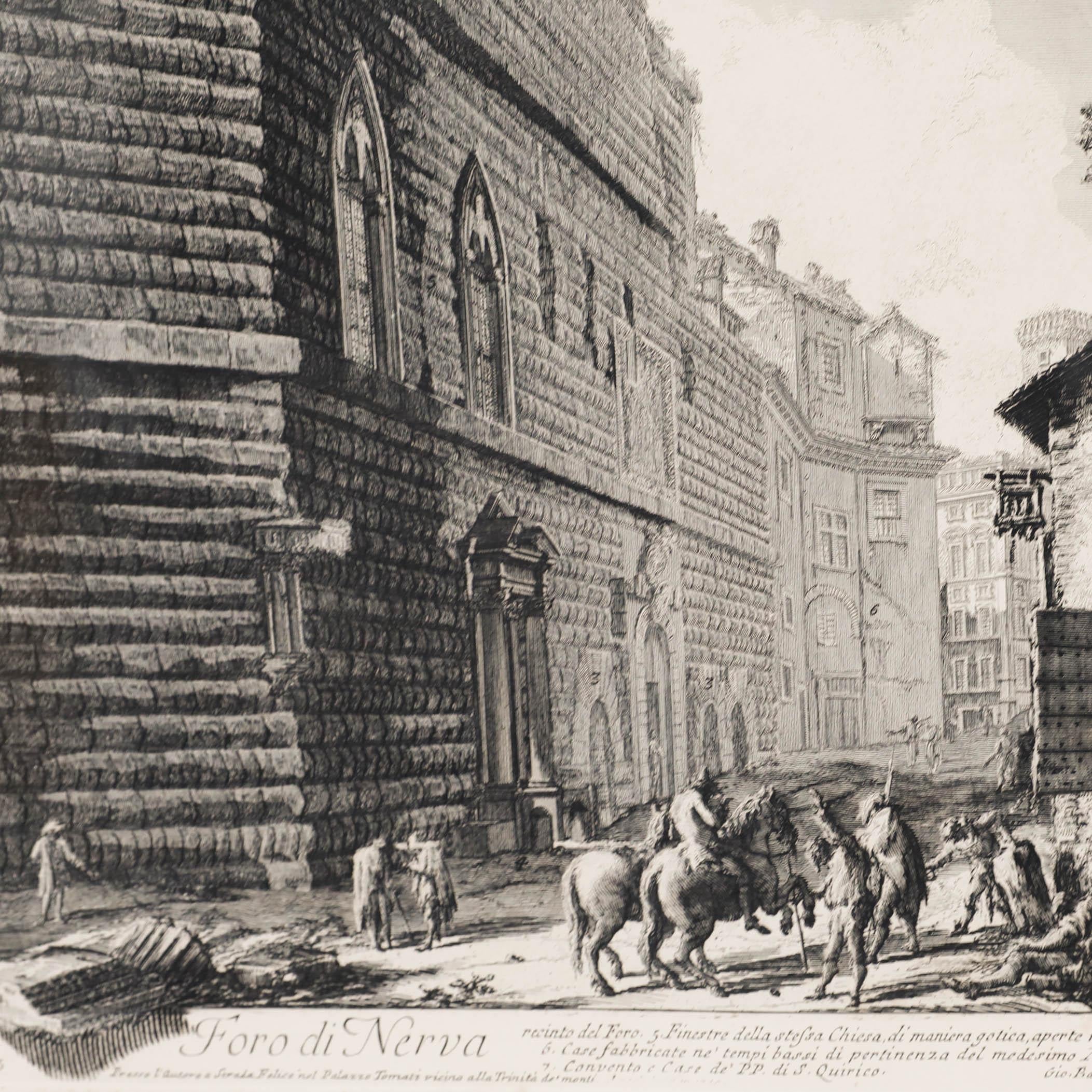 Nach Giovanni Battista Piranesi – Gravur des frühen 20. Jahrhunderts, Forum von Nerva (Beige), Landscape Print, von Unknown