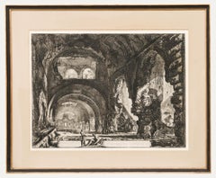 Dopo Giovanni Battista Piranesi - Acquaforte dei primi del Novecento, Villa di Mecenate