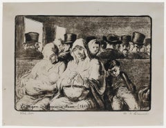 After Honoré Daumier (1808-1879) - Lithograph, Le Wagon de Trosieme Classe