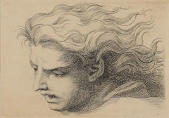 After Jan Schenk (1710-1767) - Framed 19th Century Etching, Study of Male Head