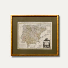 Dopo Johann B. Homann (1664-1724) - 19° C., Mappa generale della Spagna e del Portogallo
