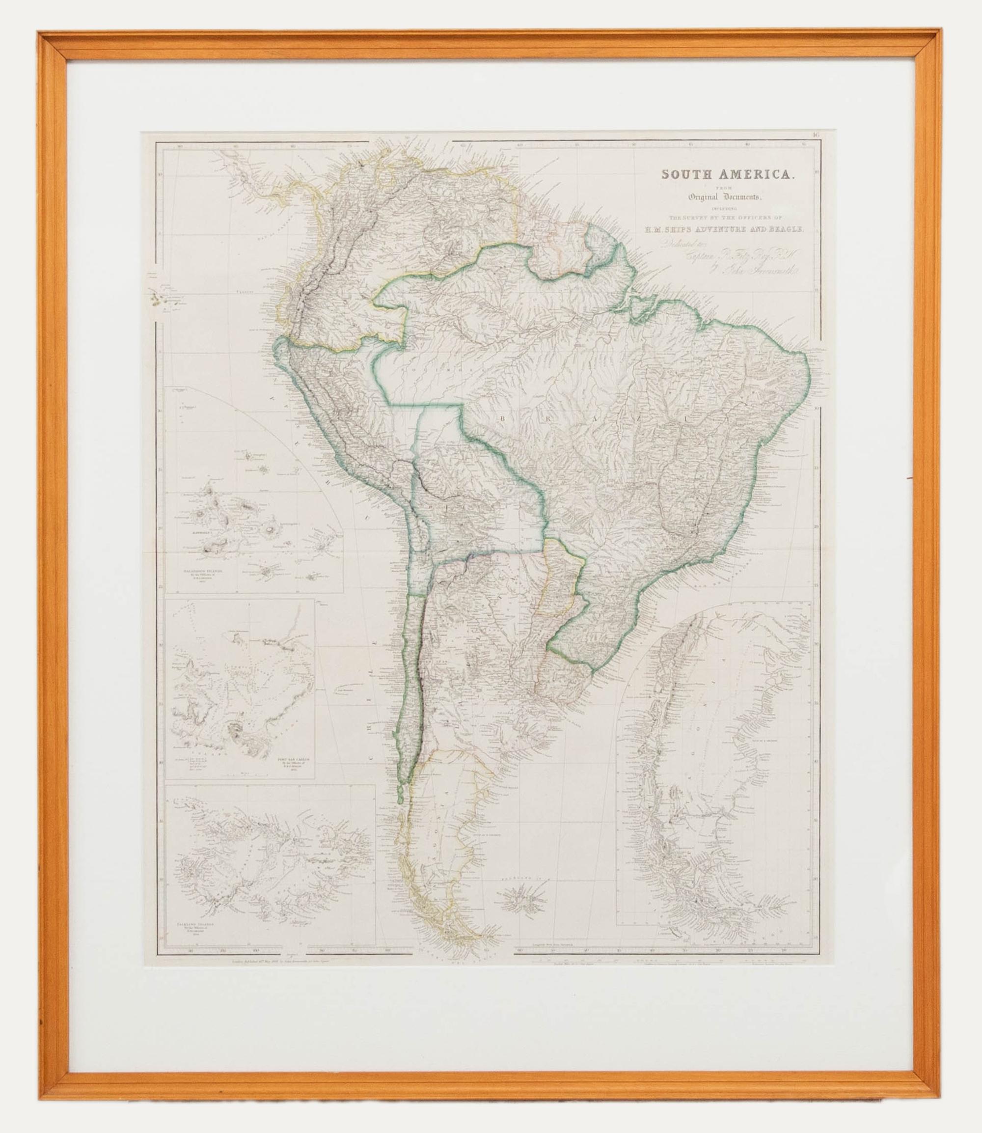 Print Unknown - D'après John Arrowsmith (1790-1873) - Impression numérique du 20e siècle, Amérique du Sud