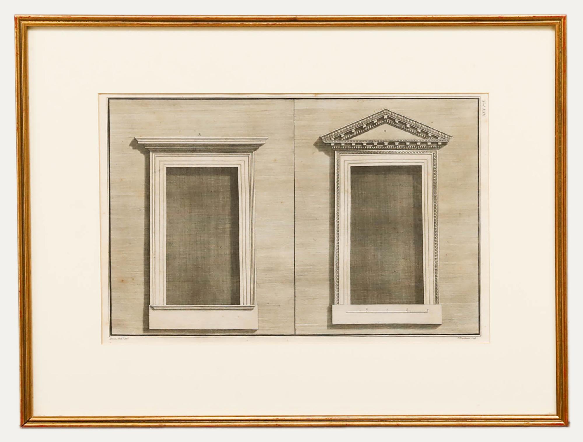 Landscape Print Unknown - D'après P. Fourdrinier - Gravure du XIXe siècle, Ruines de Baalbek