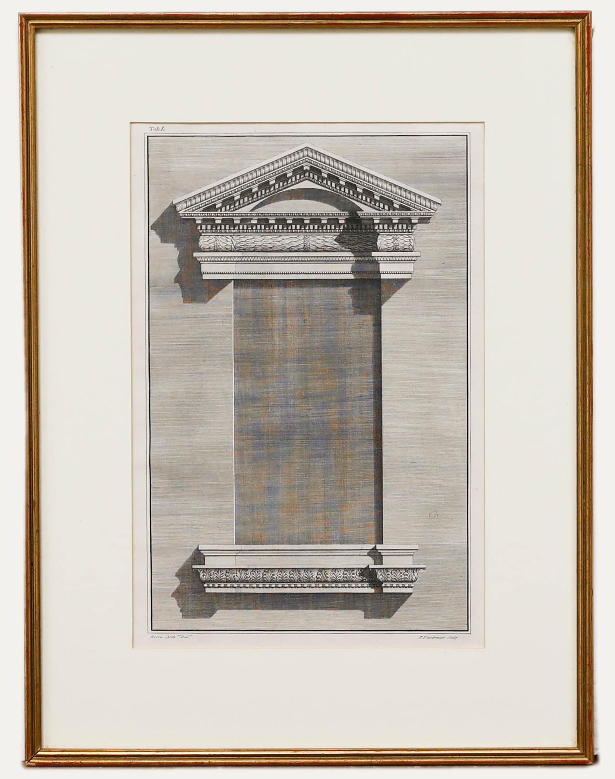 Landscape Print de Unknown - En  Paul Fourdrinier - Grabado del siglo XIX, Las ruinas de Palmira I