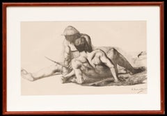 After Pierre Puvis de Chavannes (1824-1898) - Lithograph, Two Reapers Sitting