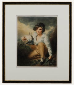 After Sir Henry Raeburn RA - Framed 1937 Mezzotint, Boy & Rabbit