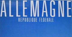 Air France Allemagne Deutschland original vintage Reiseplakat Frankfurt Römer