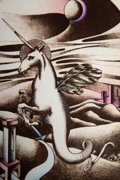 Aire, aguafuerte surrealista de Douglas C. Backhaus