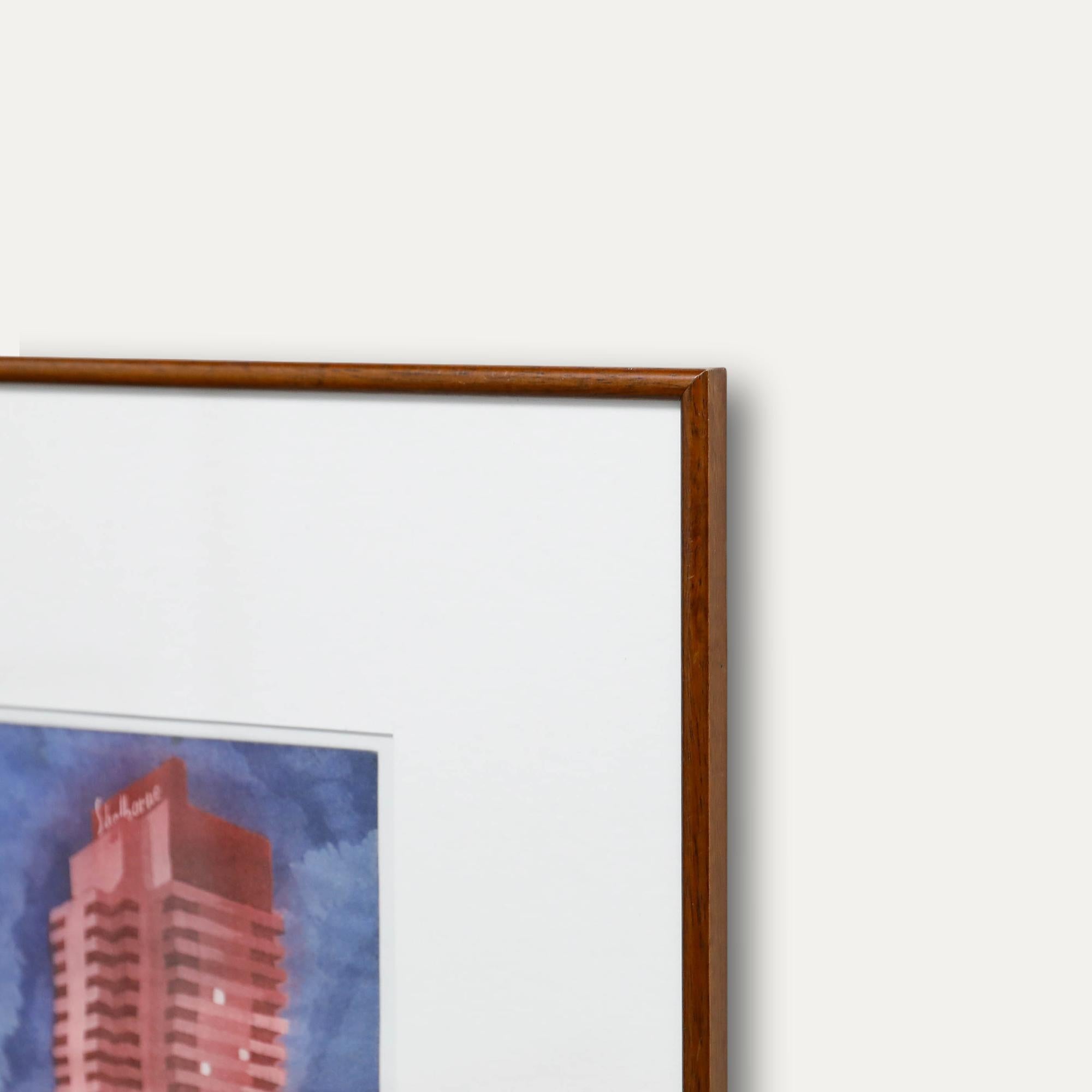 Alan Powers - Framed 20th Century Etching, The Shelbourne Hotel For Sale 1