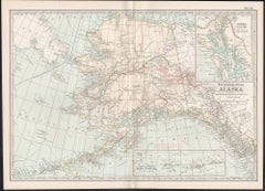 Alaska, North America. Century Atlas antique vintage map
