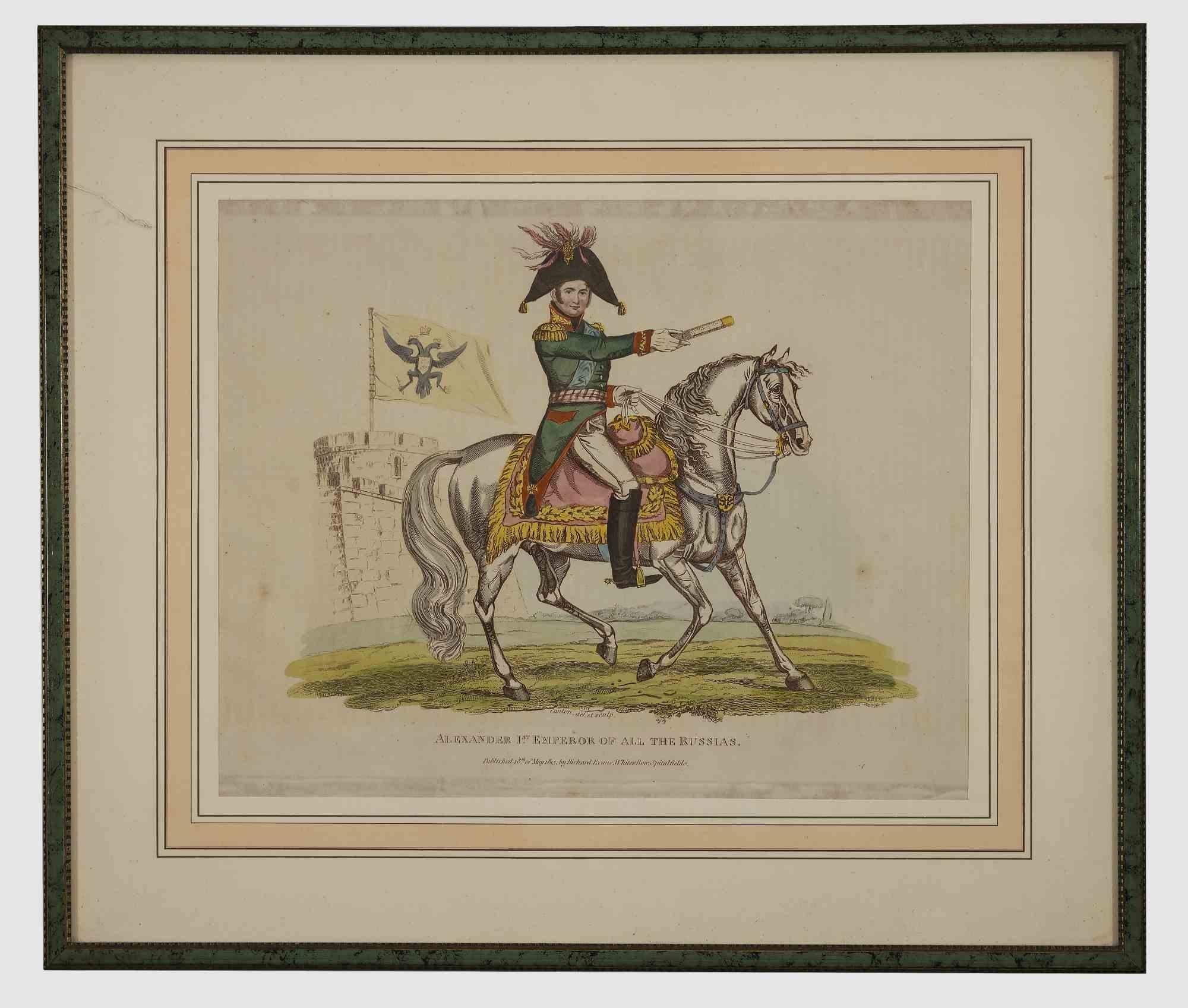Unknown Figurative Print – Alexander Kaiser Alexander Emperor - Originallithographie - 1816 ca.