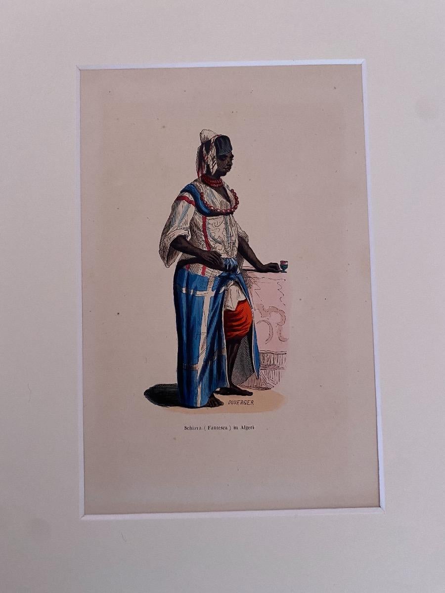 Unknown Figurative Print - Algerian Woman - Original Lithograph - 1851