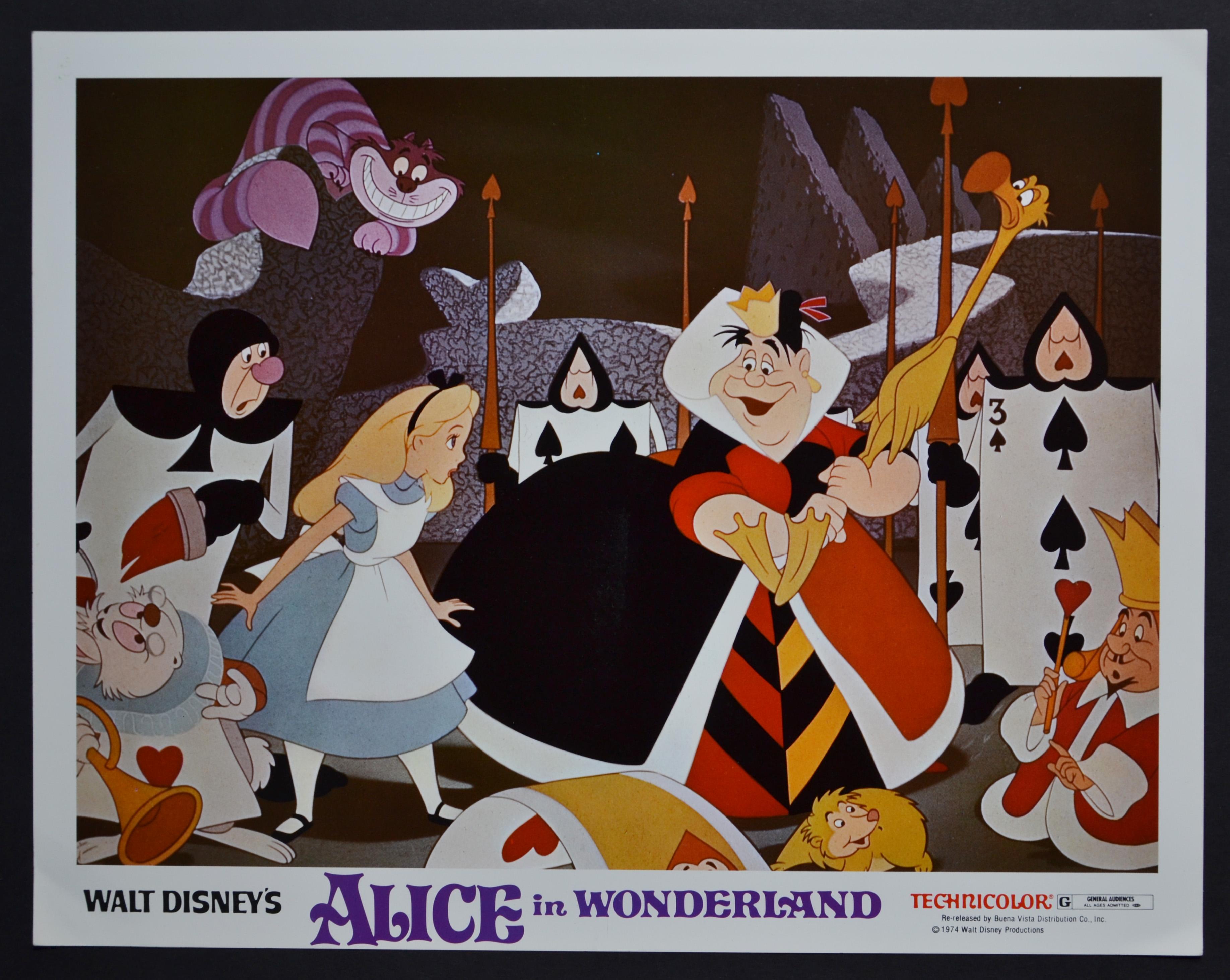 „ALICE in WONDERLAND“ Original Lobby Card of Walt Disney’s Movie, USA 1951.