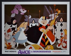 Vintage „ALICE in WONDERLAND“ Original Lobby Card of Walt Disney’s Movie, USA 1951.