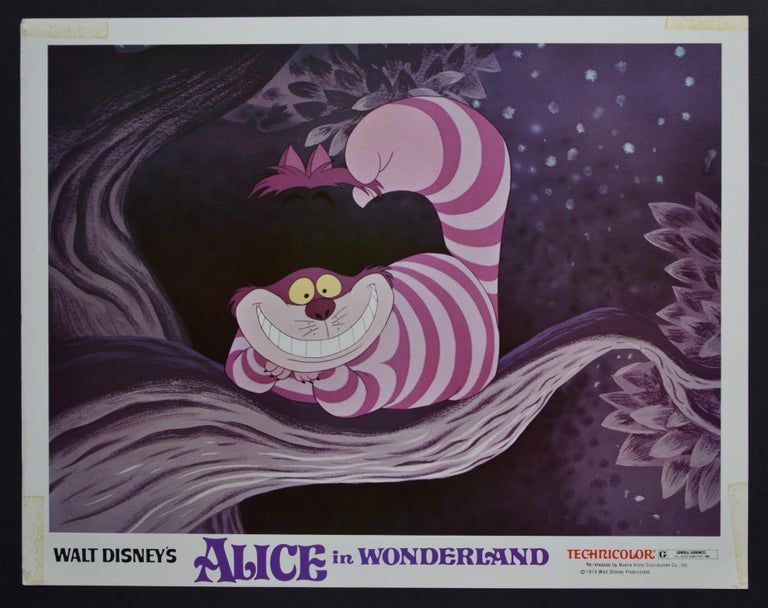 Unknown Interior Print - „ALICE in WONDERLAND“ Original Lobby Card of Walt Disney’s Movie, USA 1951.