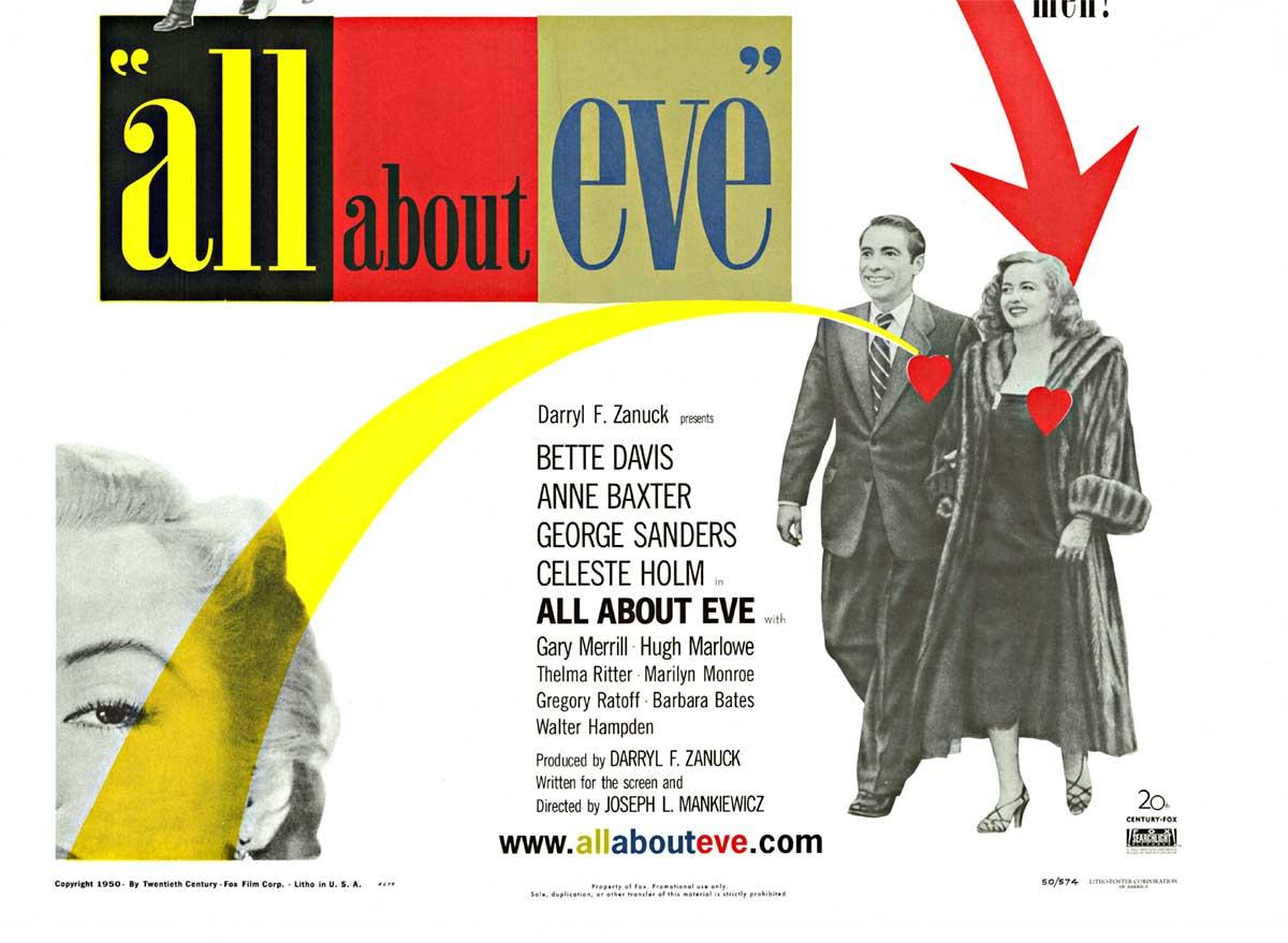 Affiche originale du film All About Eve, 50e anniversaire - Modernisme américain Print par Unknown