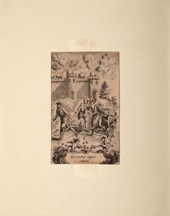Allegory - Original-Radierung auf Papier - 18. Jahrhundert