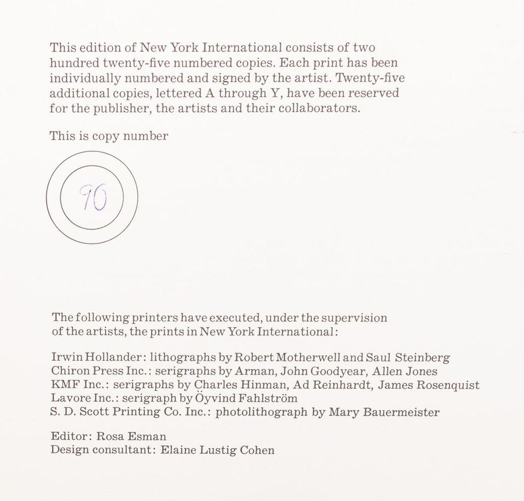 Allen Jones, Etc. Portafoglio internazionale di New York in vendita 3