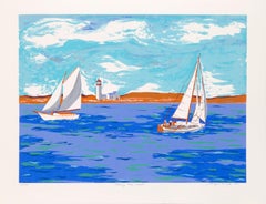 Along the Coast, Modern Screenprint by Biagio Civale