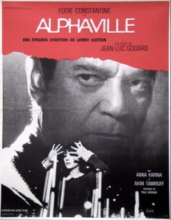 ALPHAVILLE (1965) - FRENCH MOVIE POSTER - NOUVELLE VAGUE -