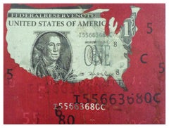 AMERICAN DOLLAR - Stampa a colori su tela, Italia 1970s