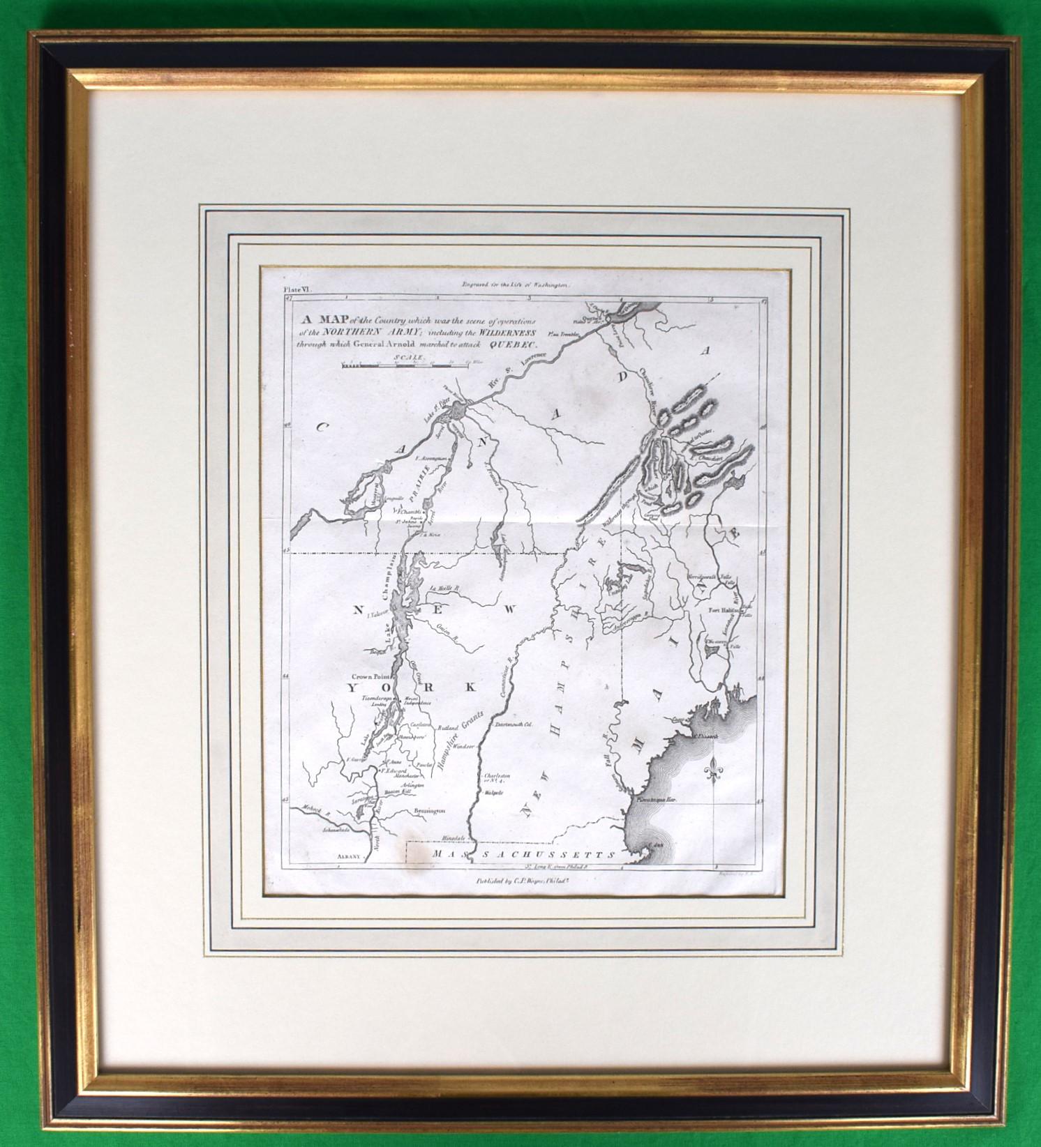 American Revolution Map Drawn For John Marshall's "Life Of Washington" First Acc - Print by Unknown