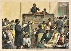 Antique American sketches: A Negro congregation at Washington