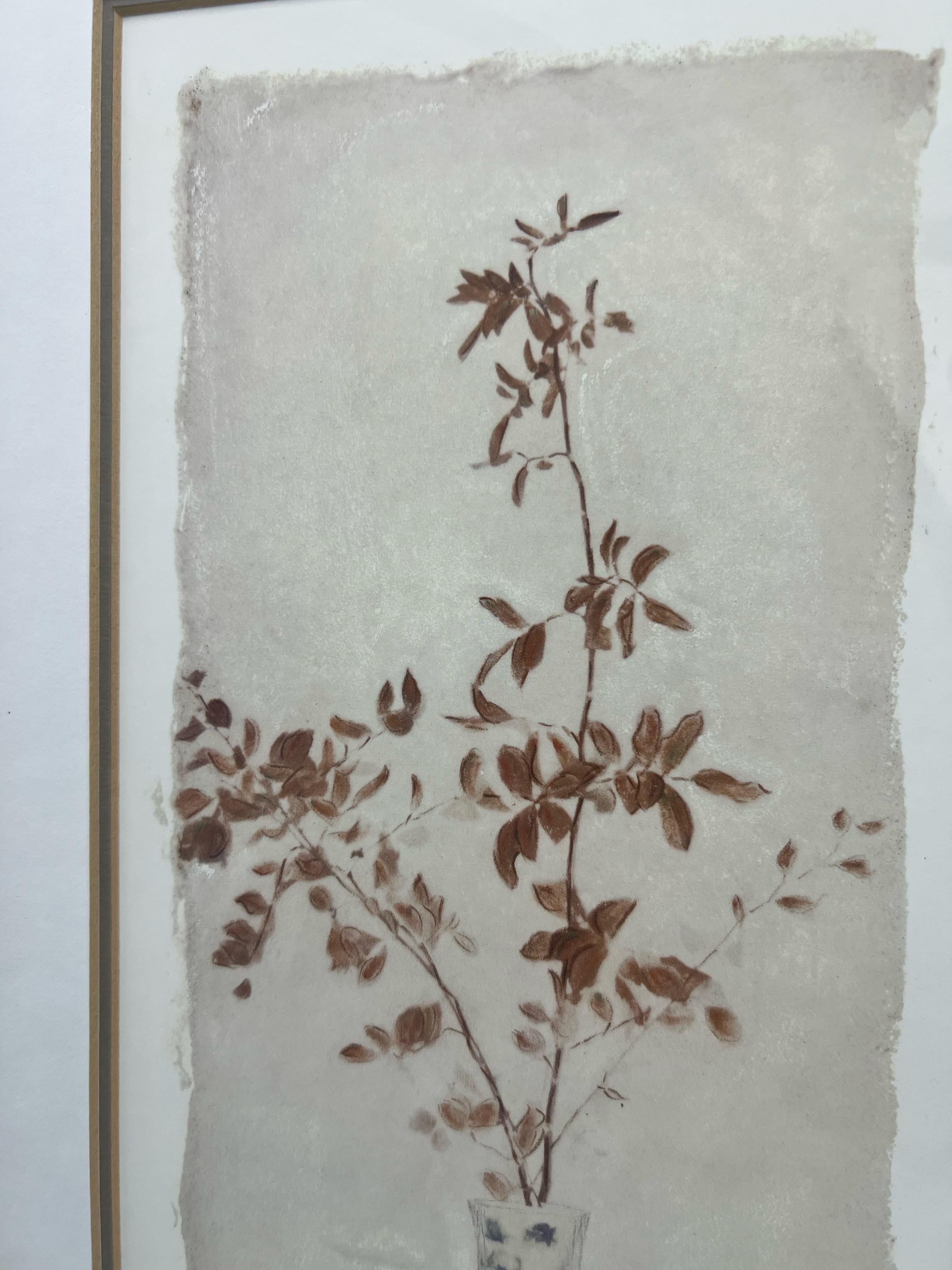 Amy Melious Leaves and Branch Series - Ensemble de quatre estampes botaniques signées en vente 12