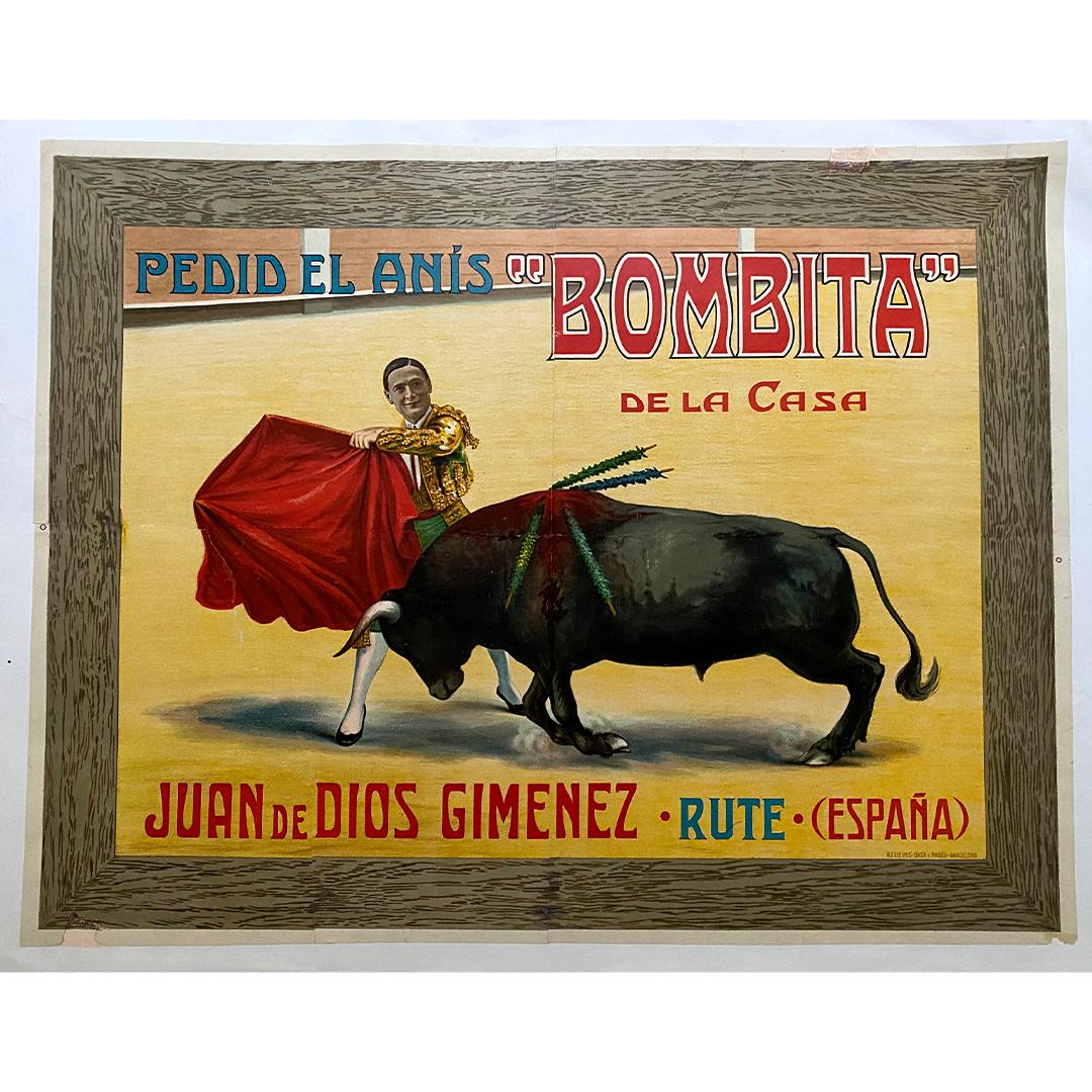 Affiche espagnole originale Bullfighting Corrida Pedid el anis Bombita de la Casa - Print de Unknown