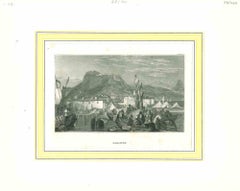 Antica Corinto - Litografia originale - Metà del XIX secolo